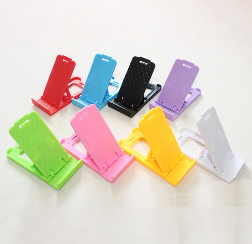 [Random color] Set (1 piece) multi-position adjustable desktop mobile phone folding stand, plastic double-opening stand, small stand gift giveaway