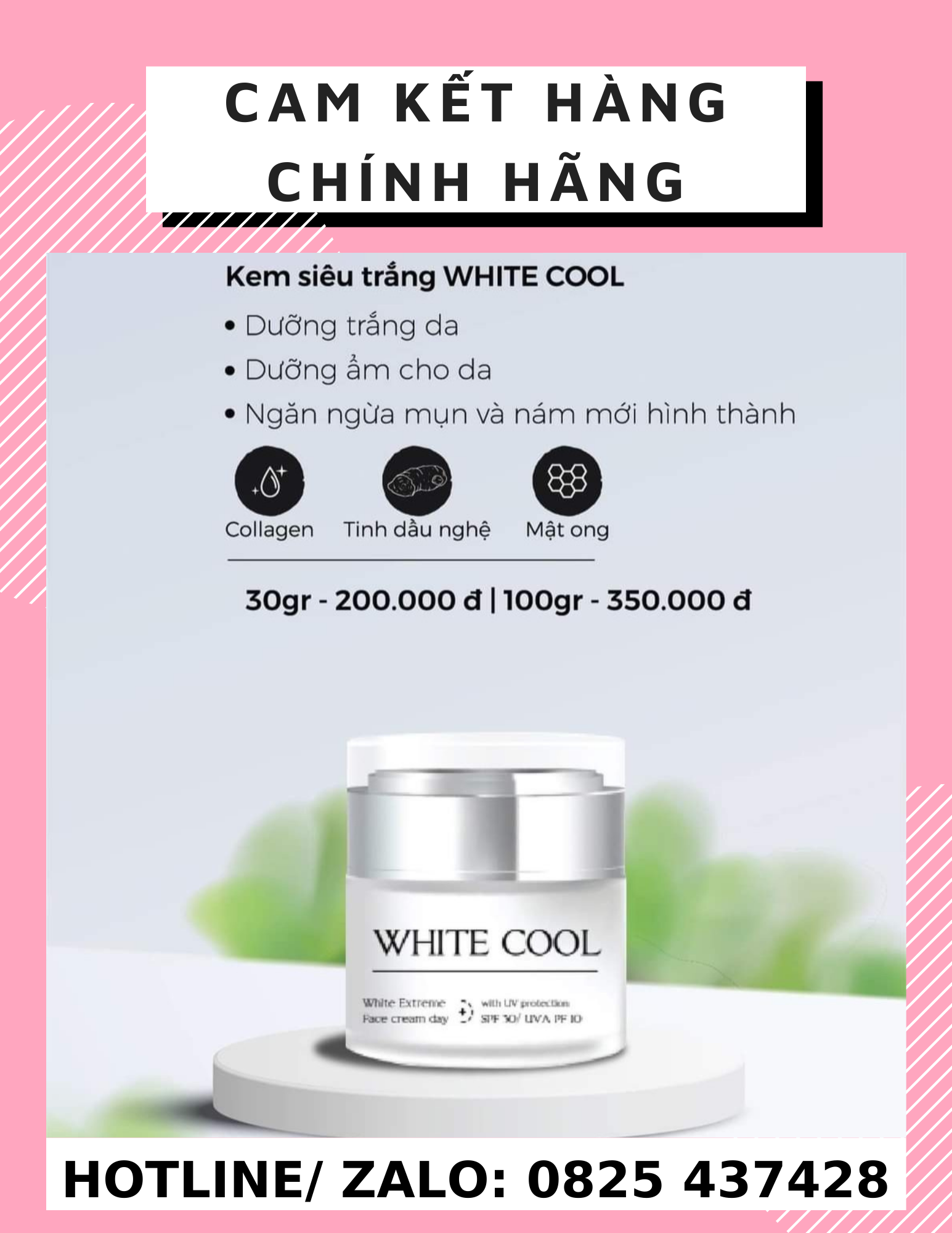 Kem trắng da Naga white cool 30g