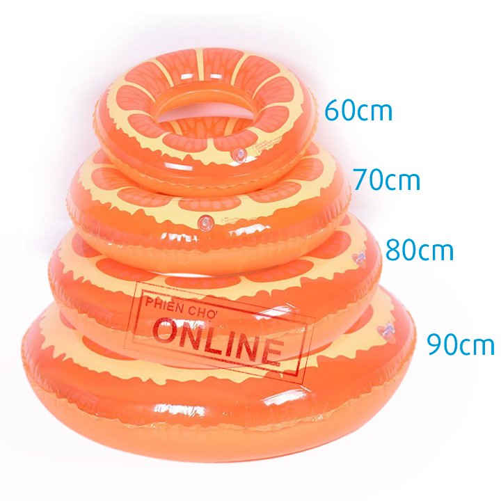 PHAO BƠI TRÒN HÌNH QUẢ CAM