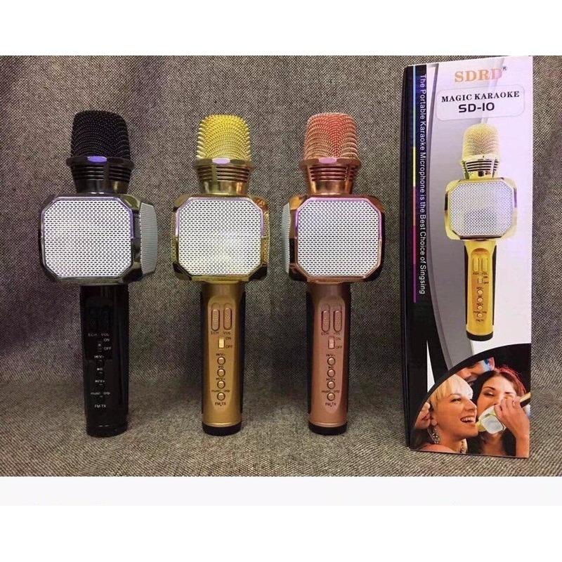 Micro kèm loa Bluetooth Karaoke SD-10  cực hay)
