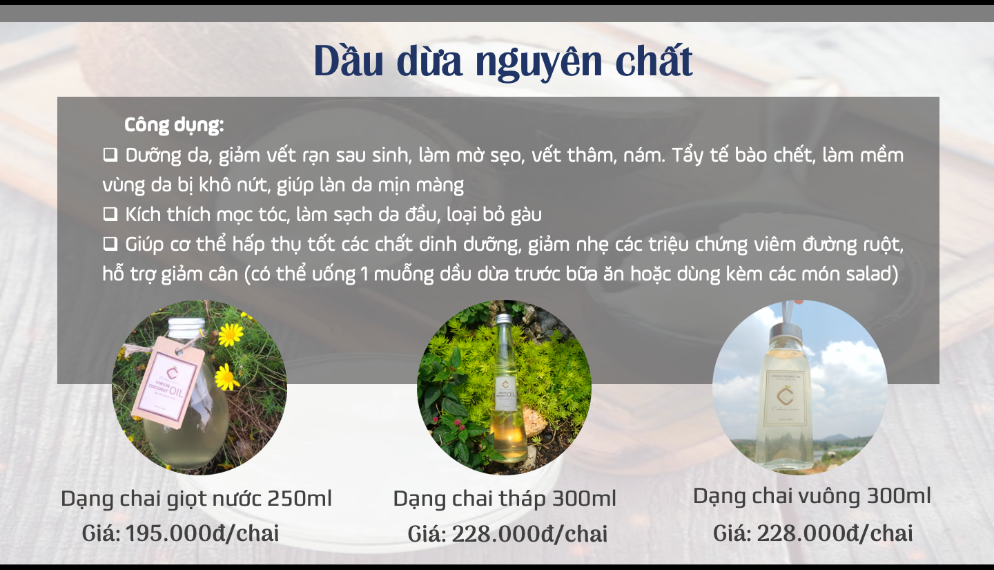 Dầu dừa dưỡng môi nguyên chất 100%