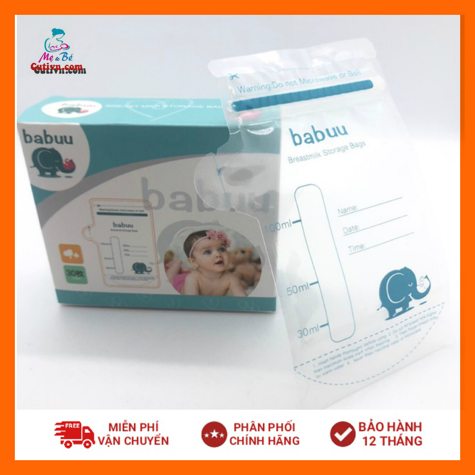 Túi trữ sữa Babuu Baby Nhật bản 100ml