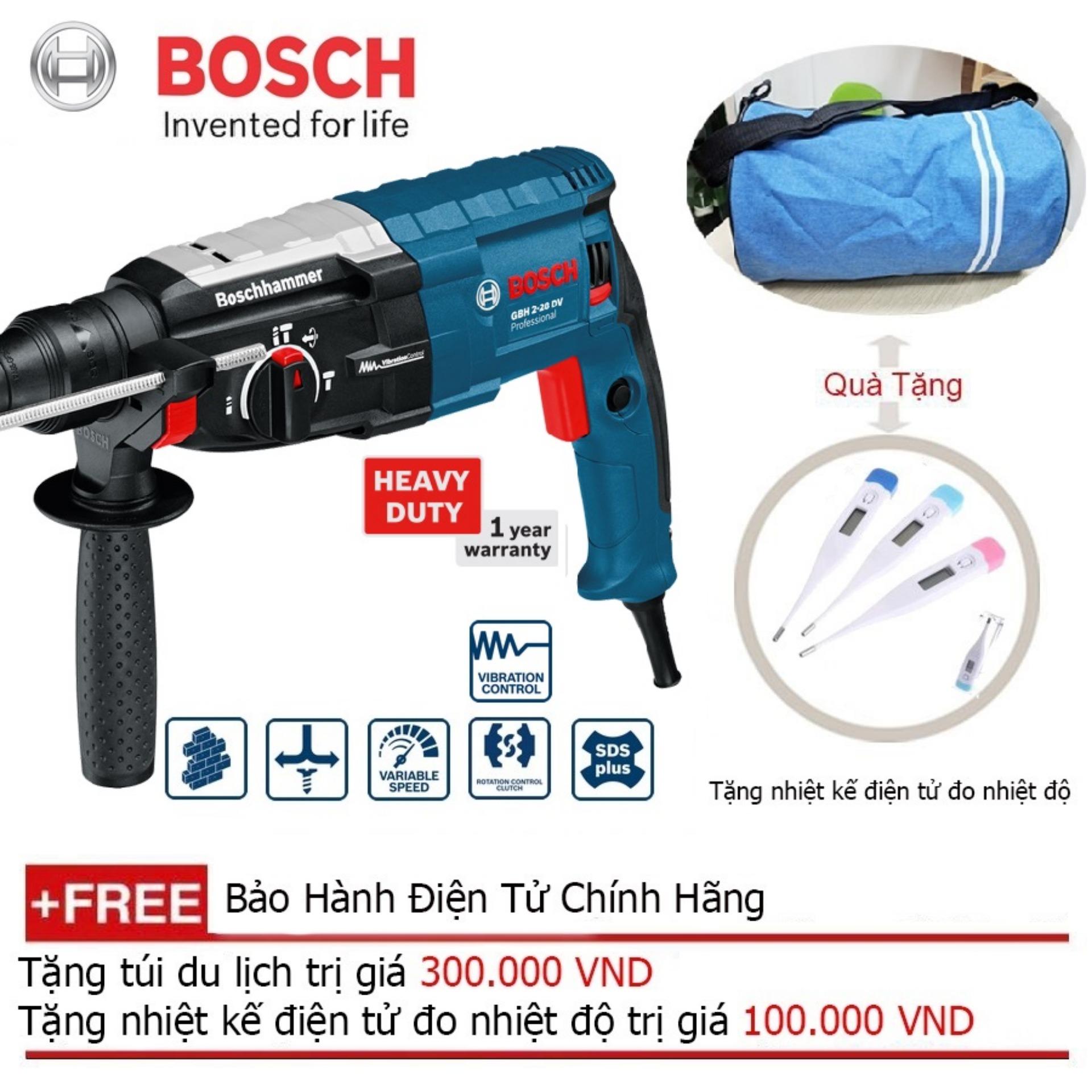 Máy khoan búa Bosch GBH 2-28 DV + Quà tặng balo du lịch