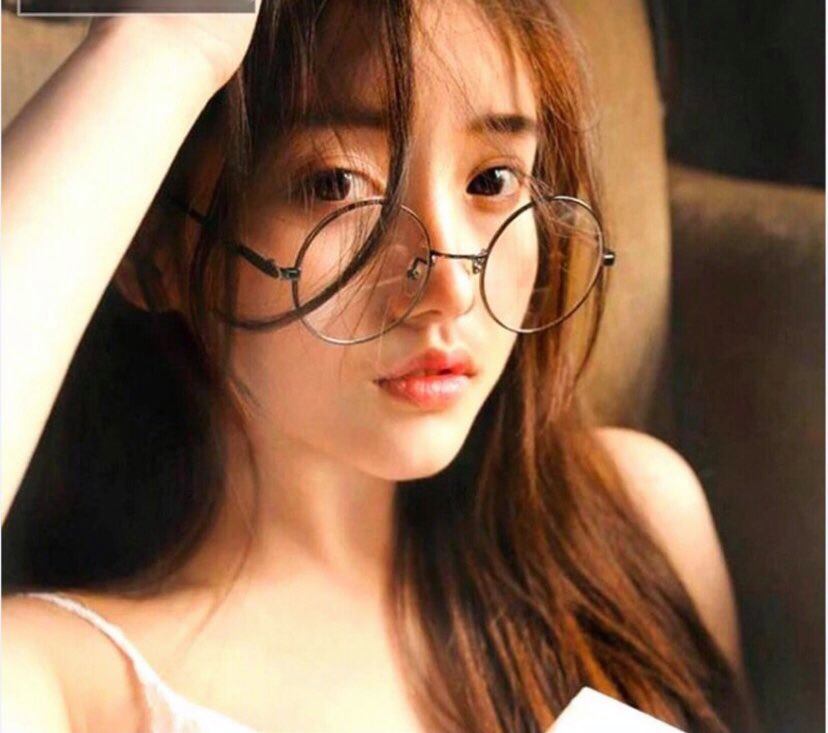Kính Mắt tròn xoe ulzzang Hàn Quốc (Nâu Tây)