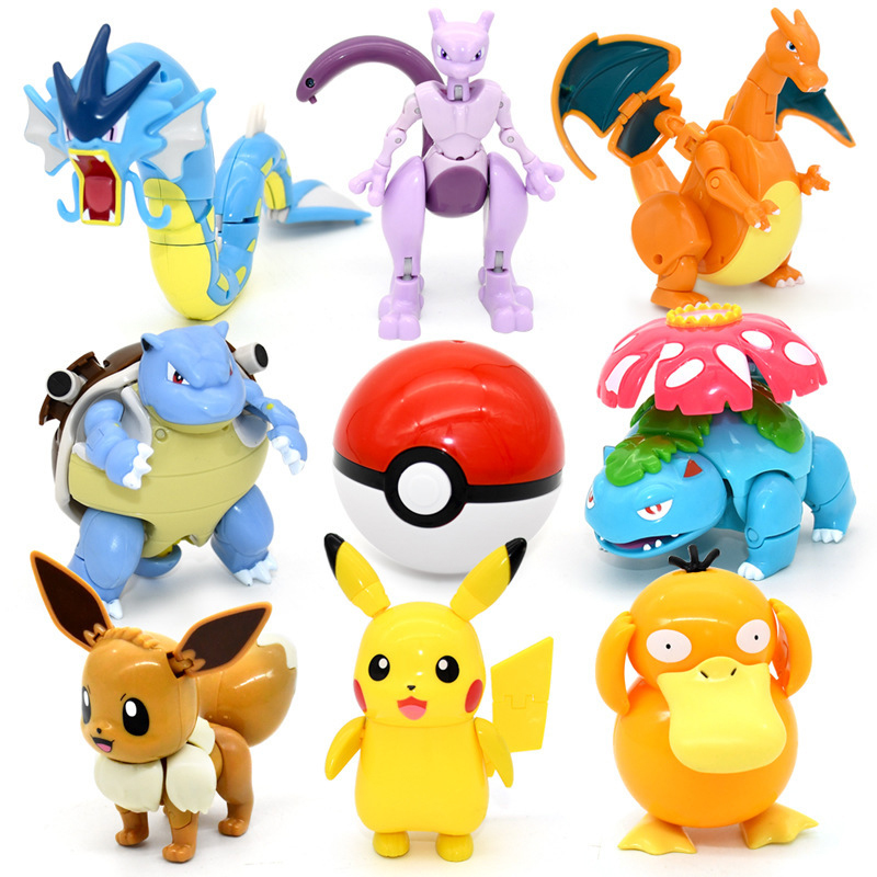 [Hoàn Tiền 10%]Đồ Chơi Pokemon Mô Hình Pikachu / Mewtwo / Eevee / Charizard / Blastoise / Venusaur / Charmander / Squirtle / Psyduck