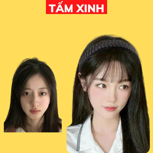 Bờm mái thưa giả nữ đẹp làm từ tóc thật - BỜM MÁI THẬT