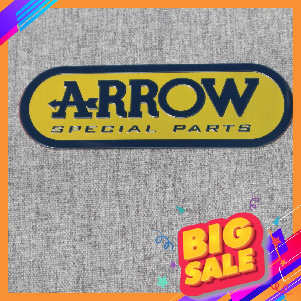 TEM NHÔM DÁN PÔ XE, GẤP XE LOGO ARROW KEO 3M DÍNH NHƯ KEO DÍNH CHUỘT MẪU MỚI