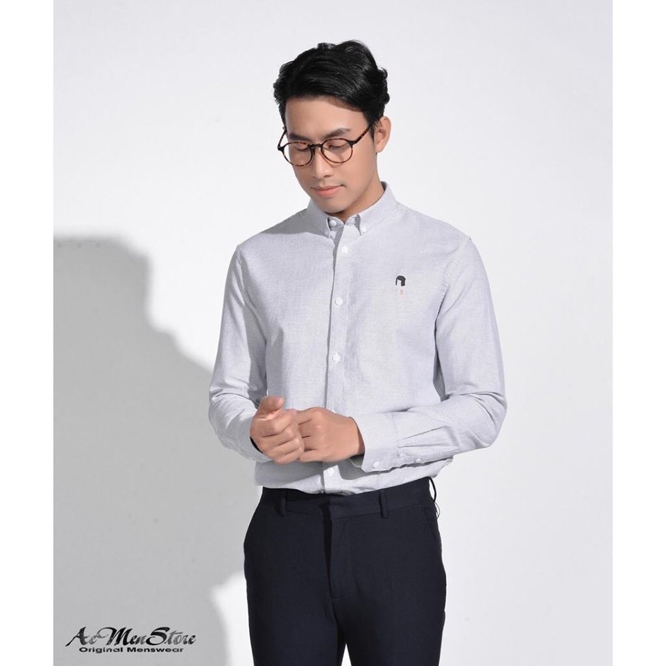 Áo sơ mi nam ROUTINE dài tay cổ bẻ cúc ve Form Fitted 110S20SHL018