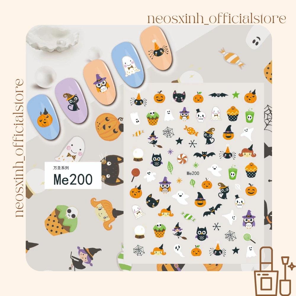Sticker Dán Móng Tay Halloween - Hình Dán Móng - Neosxinh Nails