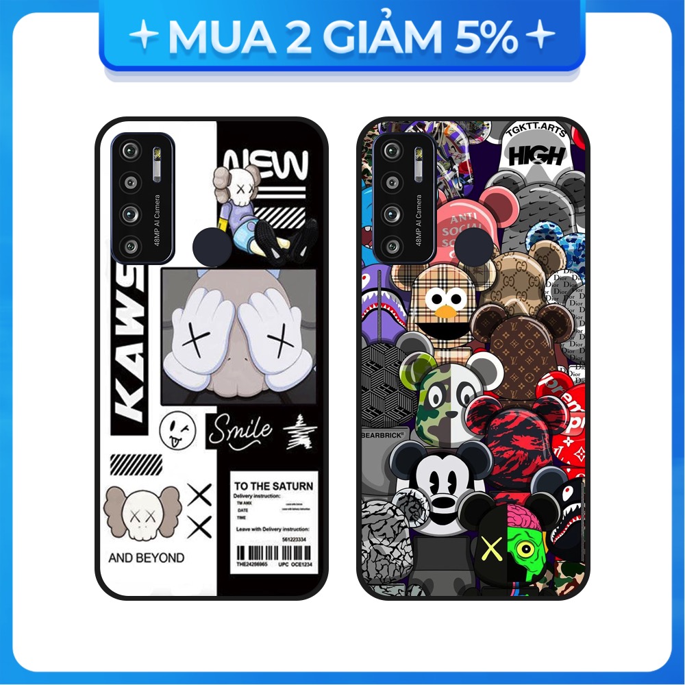 Ốp lưng Vsmart Joy 3/Joy 4/Active 3/Bee 3/Live/...dẻo đen hình Kaws BST1