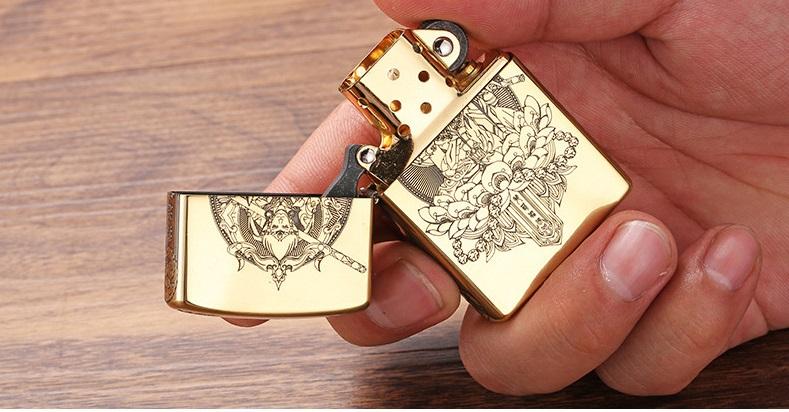 Bật lửa Chief Vàng Cao Cấp Chi Tiết Ngộ Không