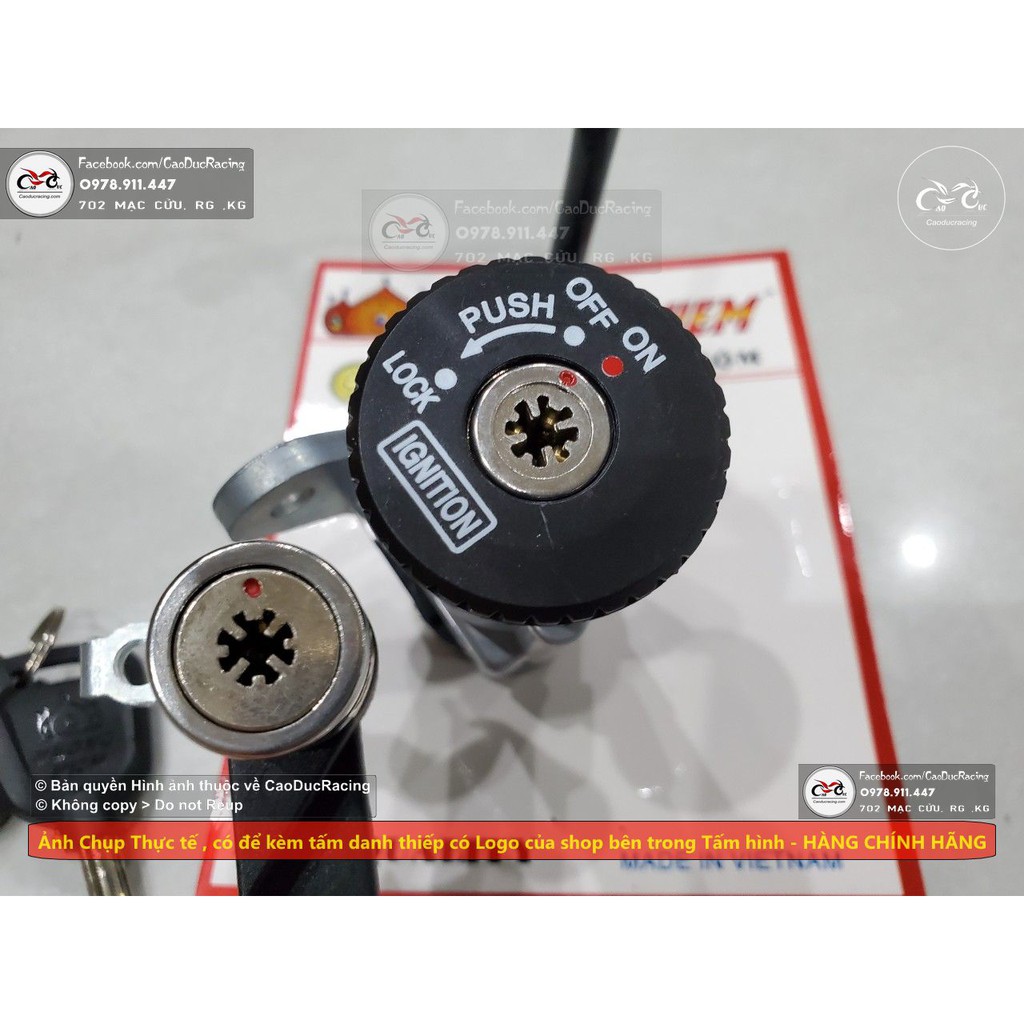 Ổ khóa 8 cạnh ex2006 - 2010 vương miện - lắp như chống trộm xe máy