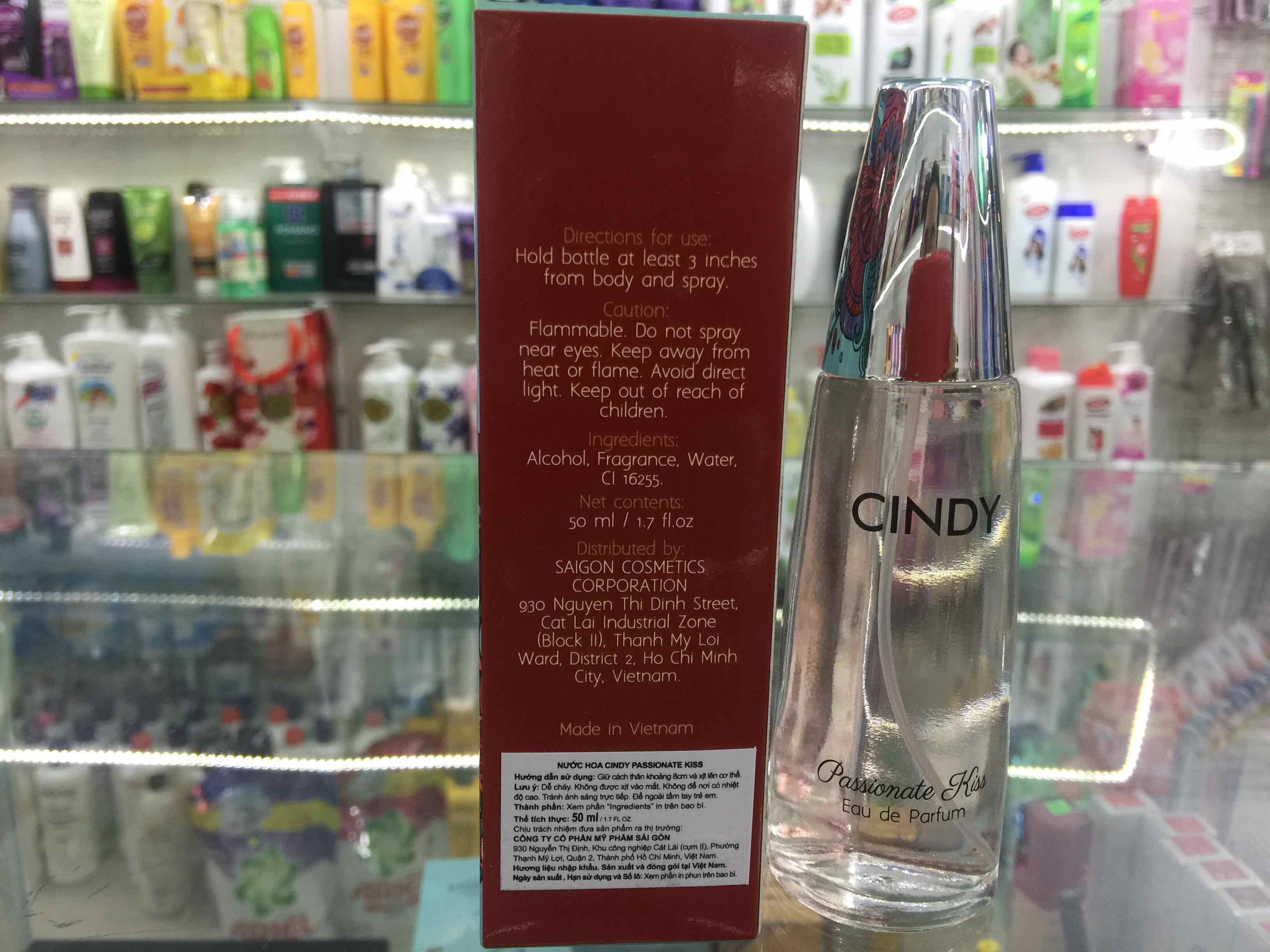 Nước hoa nữ Cindy Passionate Kiss 50ml đỏ