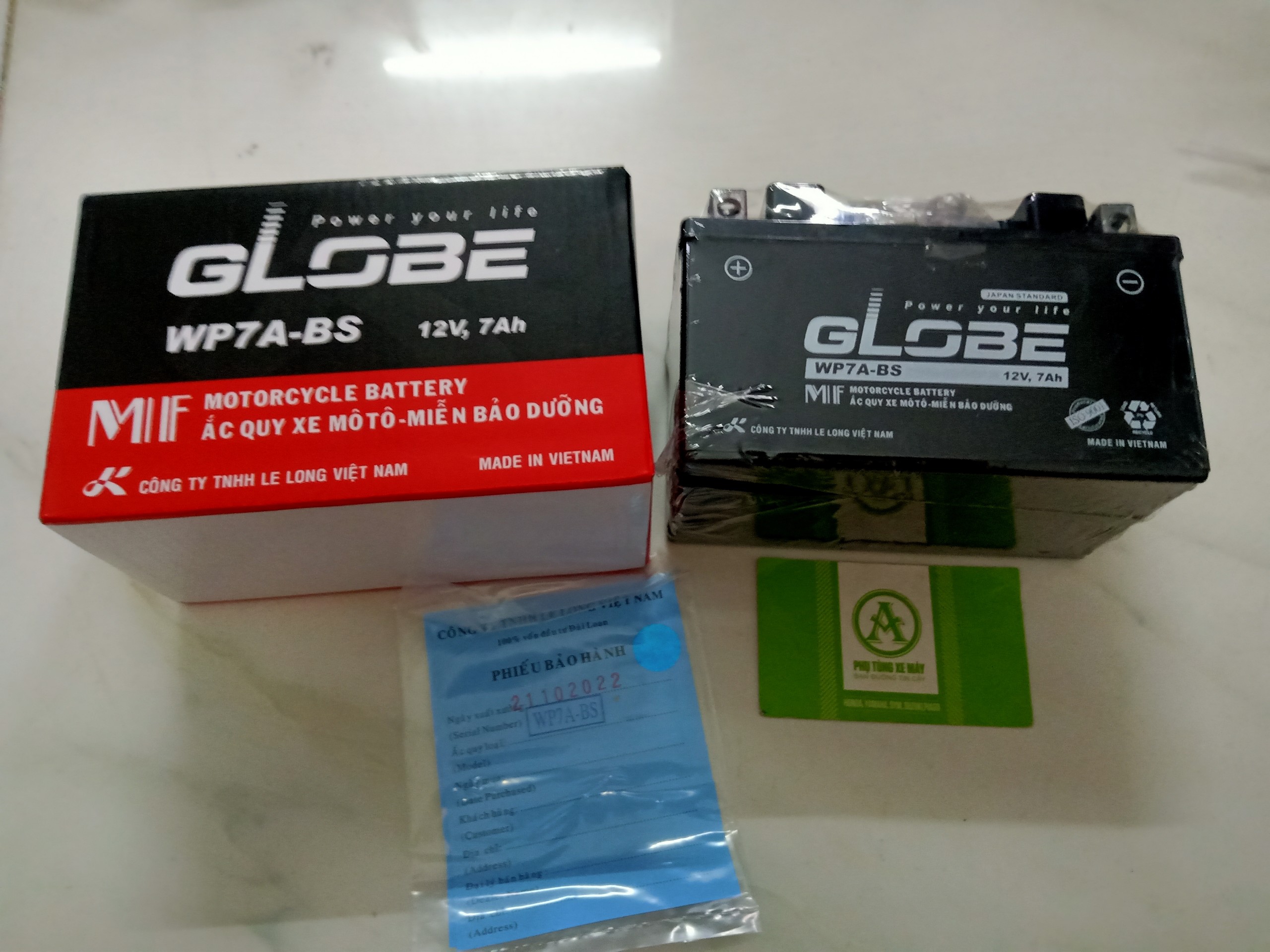 Bình GLOBE WP7A-BS ( cho xe Attila )