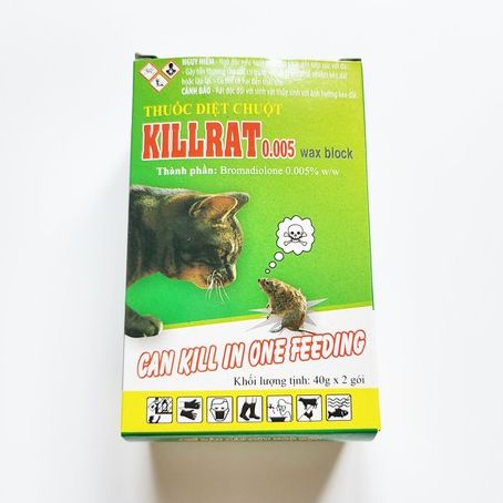 (hộp 2 gói 50g) Thuốc Diệt Chuột KILLRAT