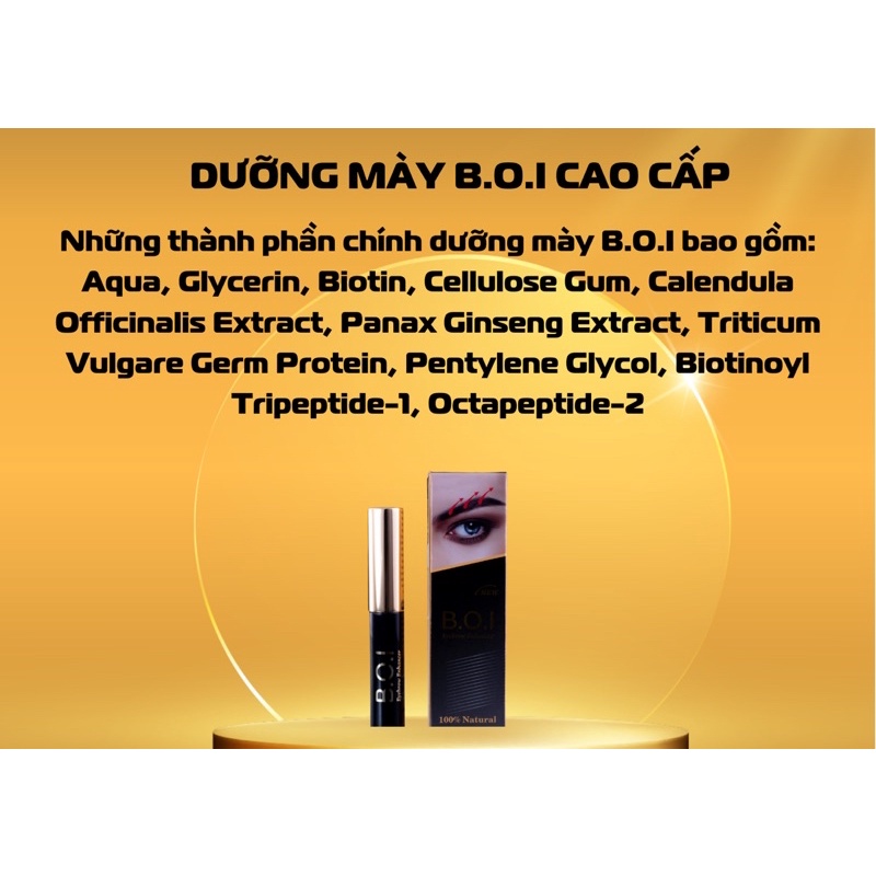 Combo dưỡng mi mày B.O.I cao cấp