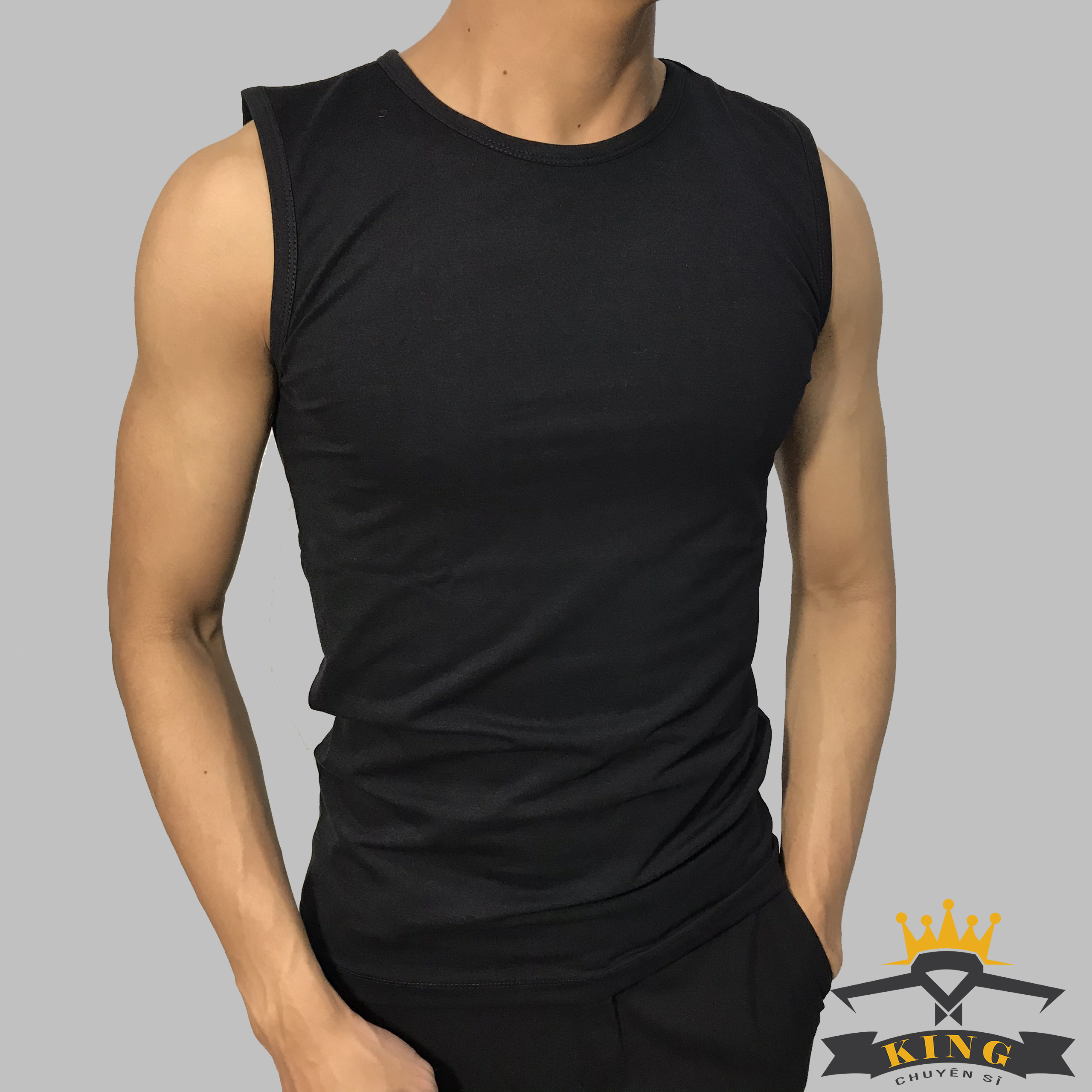 Áo ba lỗ nam KING, Áo sát nách tanktop [U08]