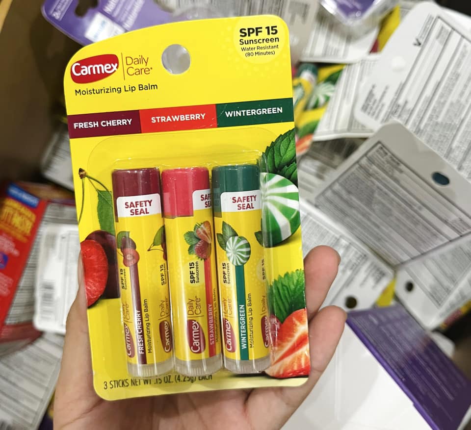Son dưỡng môi carmex chính hãng nam/nữ, son dưỡng ẩm chống nắng spf15.