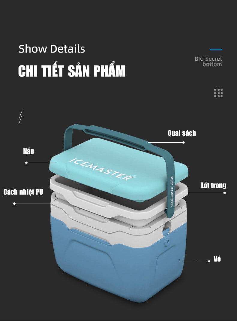 Thùng đá, thùng giữ nhiệt cao cấp 5.5L - Icemaster I