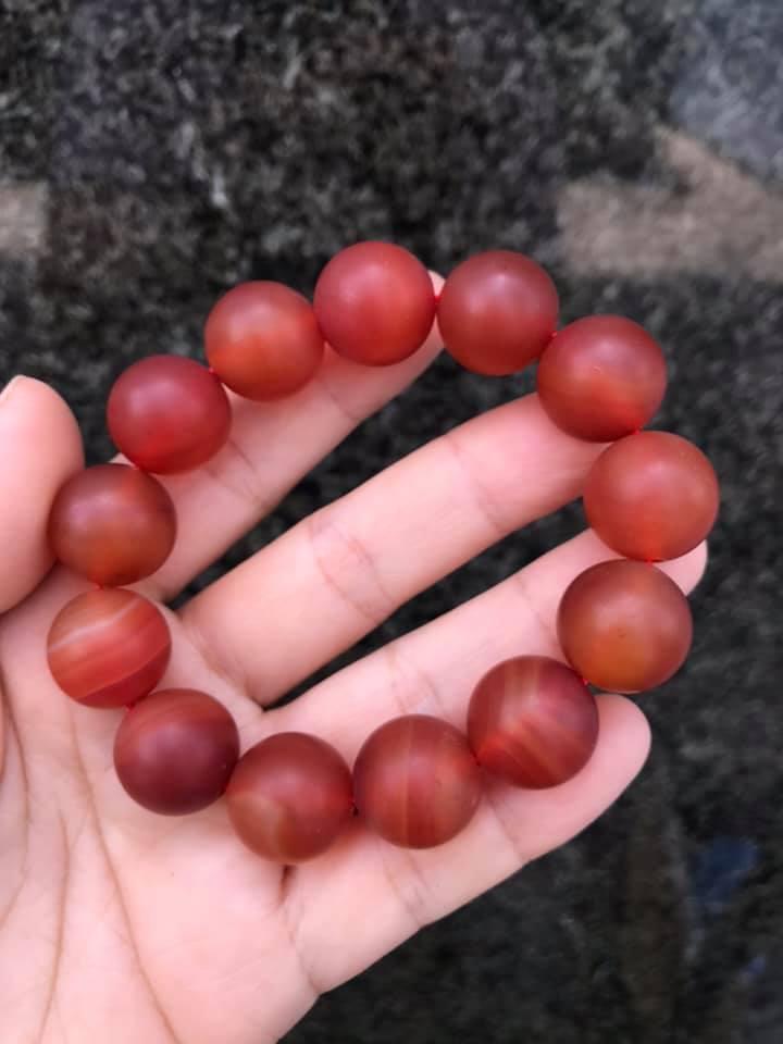 [HCM]VÒNG TAY ĐÁ MÃ NÃO ĐỎ MỜ 14LY-16LY