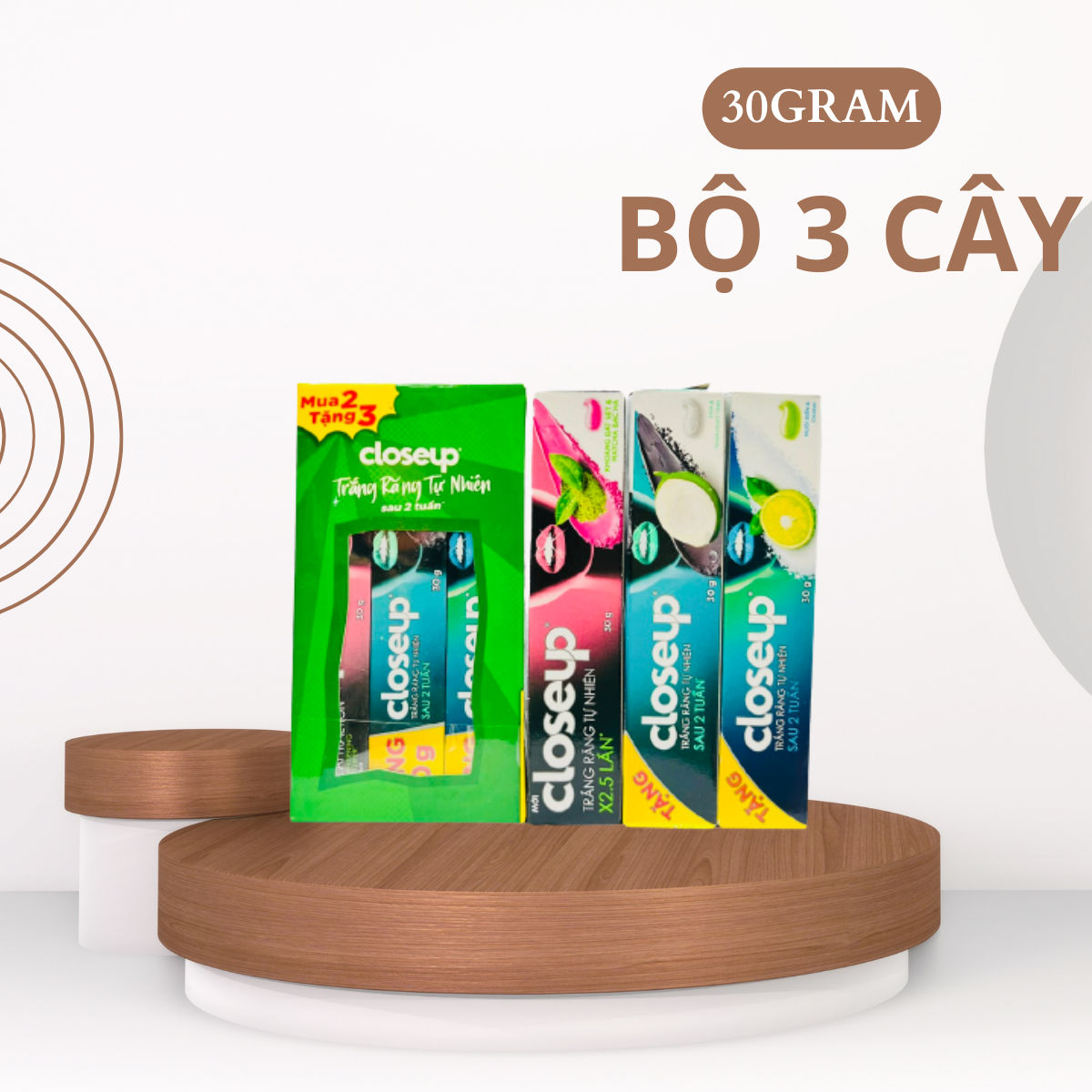 [CHỌN THEO SỐ LƯỢNG] COMBO 9 TUYP, 6 TUYP, 3TUYP KEM ĐÁNH RĂNG CLOSEUP 30G ( HỘP 3 TUYP)