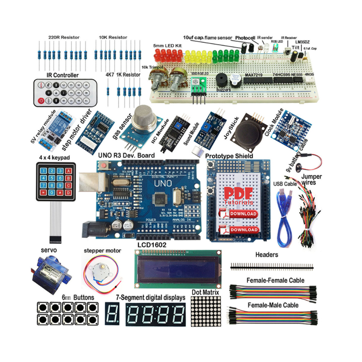 Bộ Kit Arduino Uno R3 full V3 - 2020 bảo hành 06 tháng