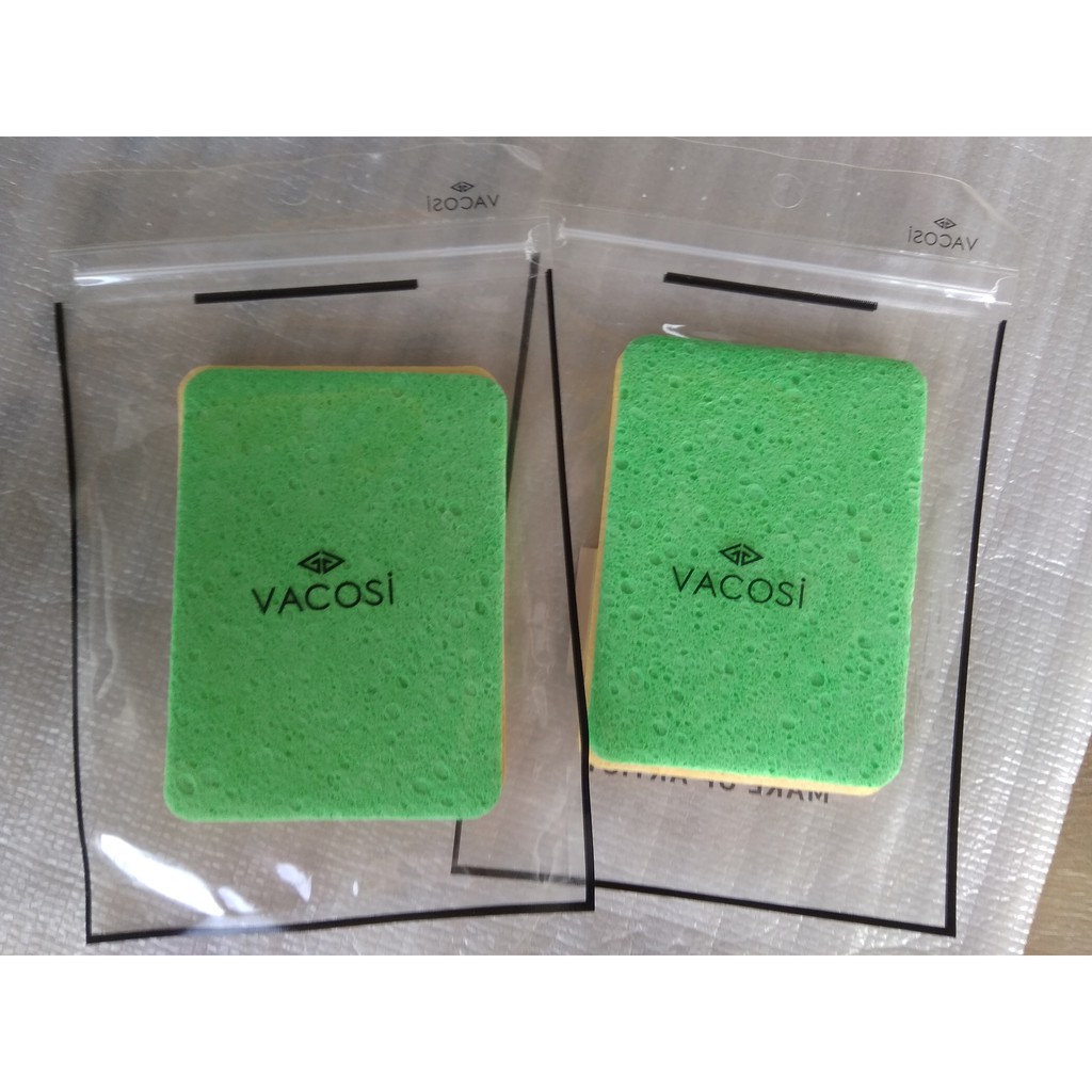[HCM]BÔNG NỞ RỬA MẶT VACOSI BN01 (gói 2 miếng)