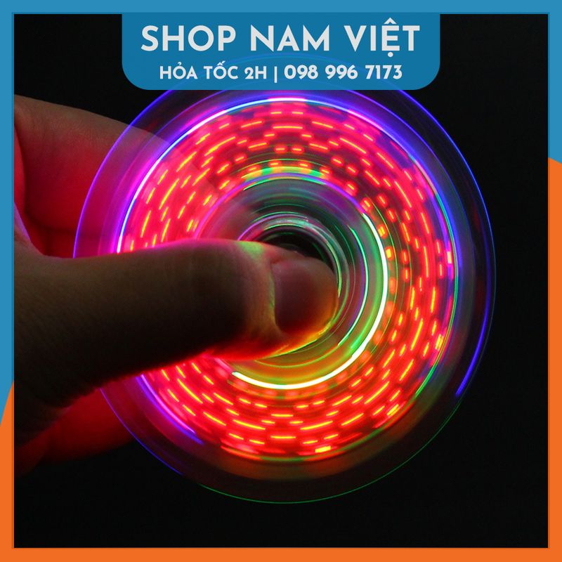 Con Quay Đèn Led Spinner Trong Suốt