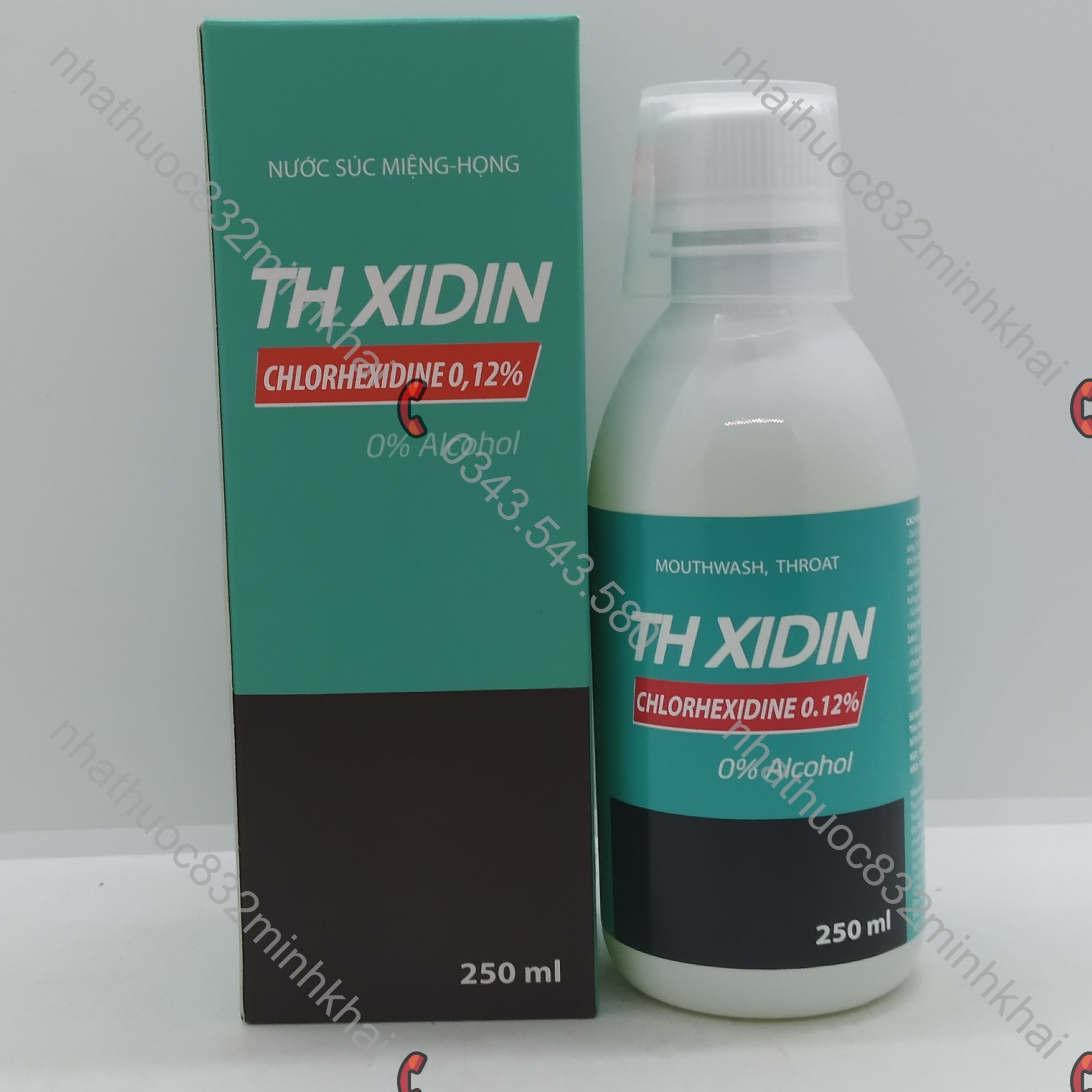 Nước súc miệng TH XIDIN CHLORHEXIDINE 0,12% chai 250ml