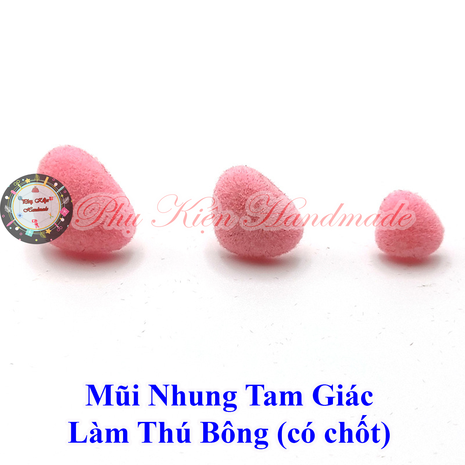 Mũi nhung tam giác làm thú bông (có chốt)