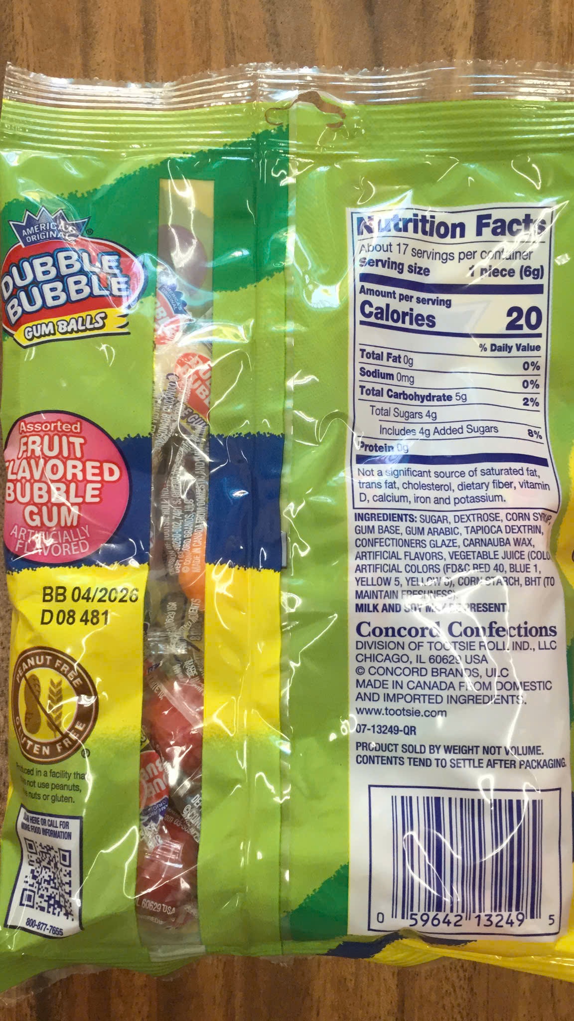 Kẹo Dubble Bubble Gum Balls - TL 93gr - Nhập từ Mỹ