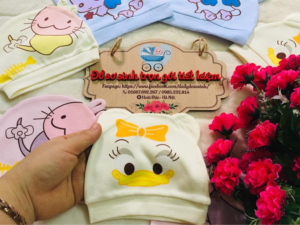 SET 2 MŨ NỈ CHO BÉ 0-6 THÁNG