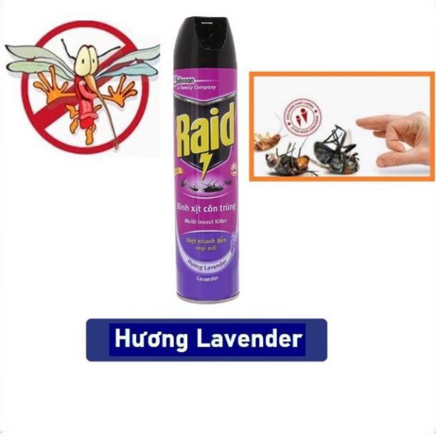 (Mới) Bình Xịt Côn Trùng Raid 600ml- Xịt Muỗi, Xịt Côn Trùng