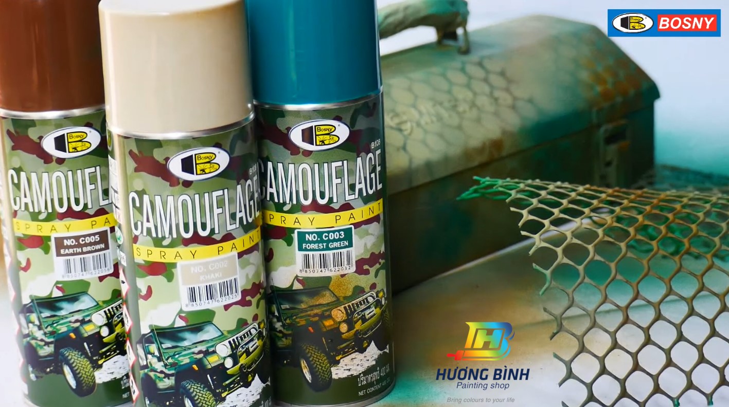 Sơn xịt BOSNY Camouflage (400ml)