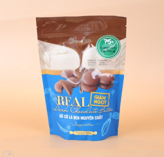 Sô cô la đen nguyên chất dạng nút áo cacao talk chiết