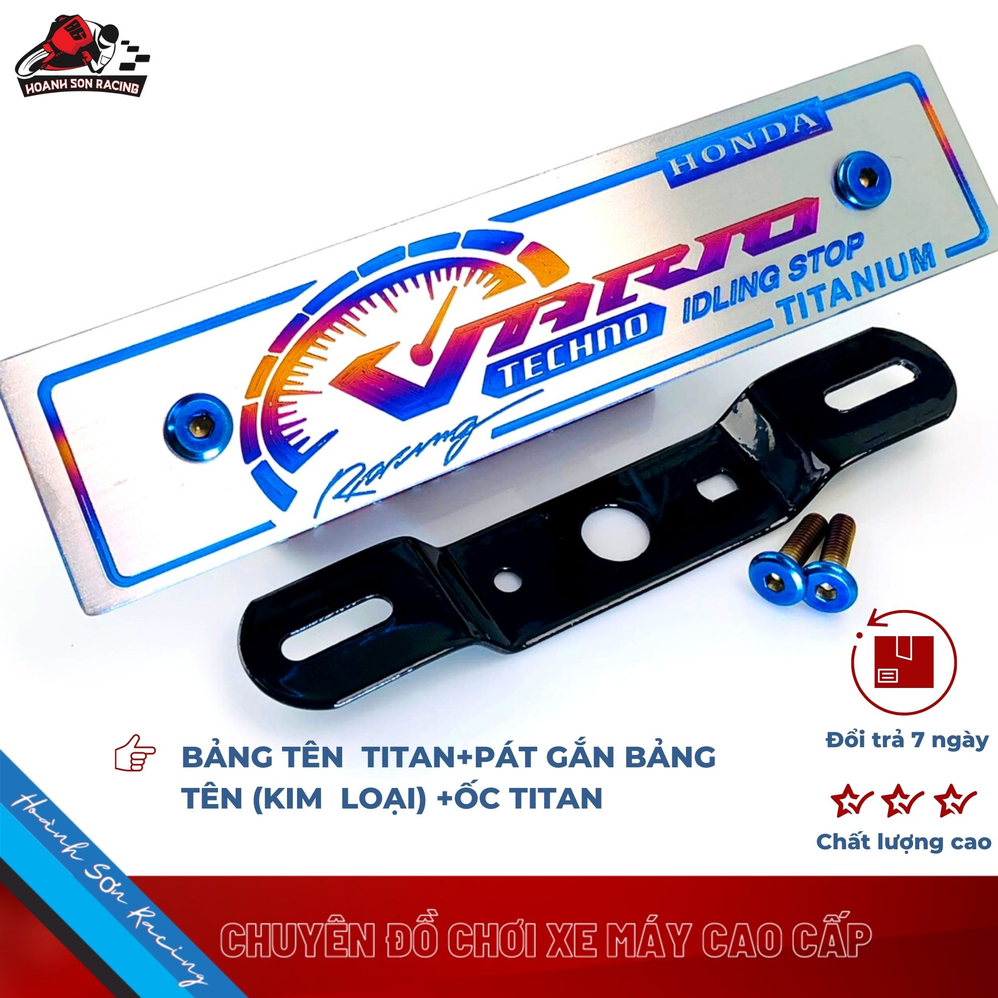 Bảng tên VARIO, titan 100%  gắn cho các đời xe vario TẶNG pas gắn bảng tên bằng kim loại xe và ốc titan- bảng tên titan vario giá rẻ-bản tên titan xe vario 2023