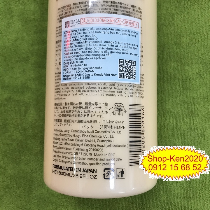 Cặp dầu gội xả dưỡng sinh cao cấp Kendy 800ml x2