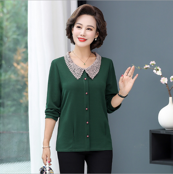 ÁO TRUNG NIÊN NỮ CỔ REN CAO CẤP