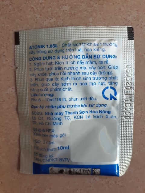 Phân bón lá ATONIK 1.SL gói 10ml