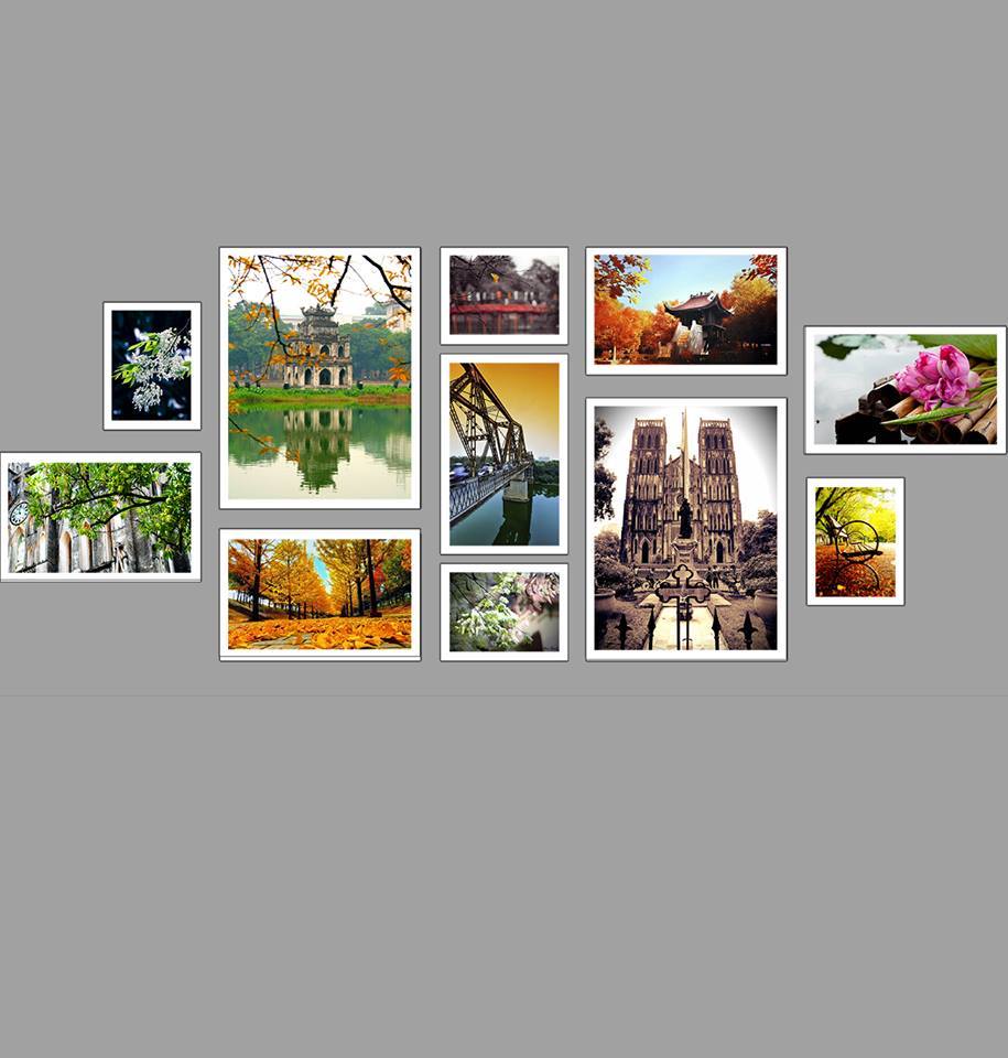 Binbin ka110 Hanoi Wall picture frame (free set of photo)