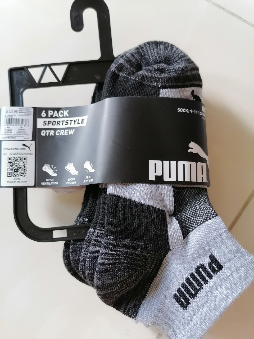 [HCM]Tất Nam cổ ngắn Thương hiệu Puma