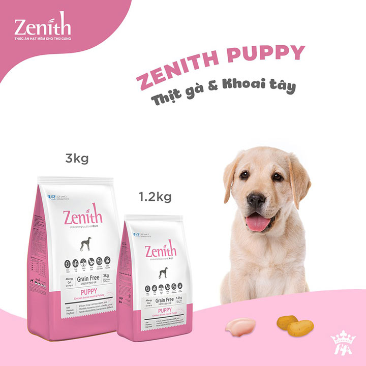 Thức ăn hạt mềm cho chó con Zenith Puppy  - CutePets 