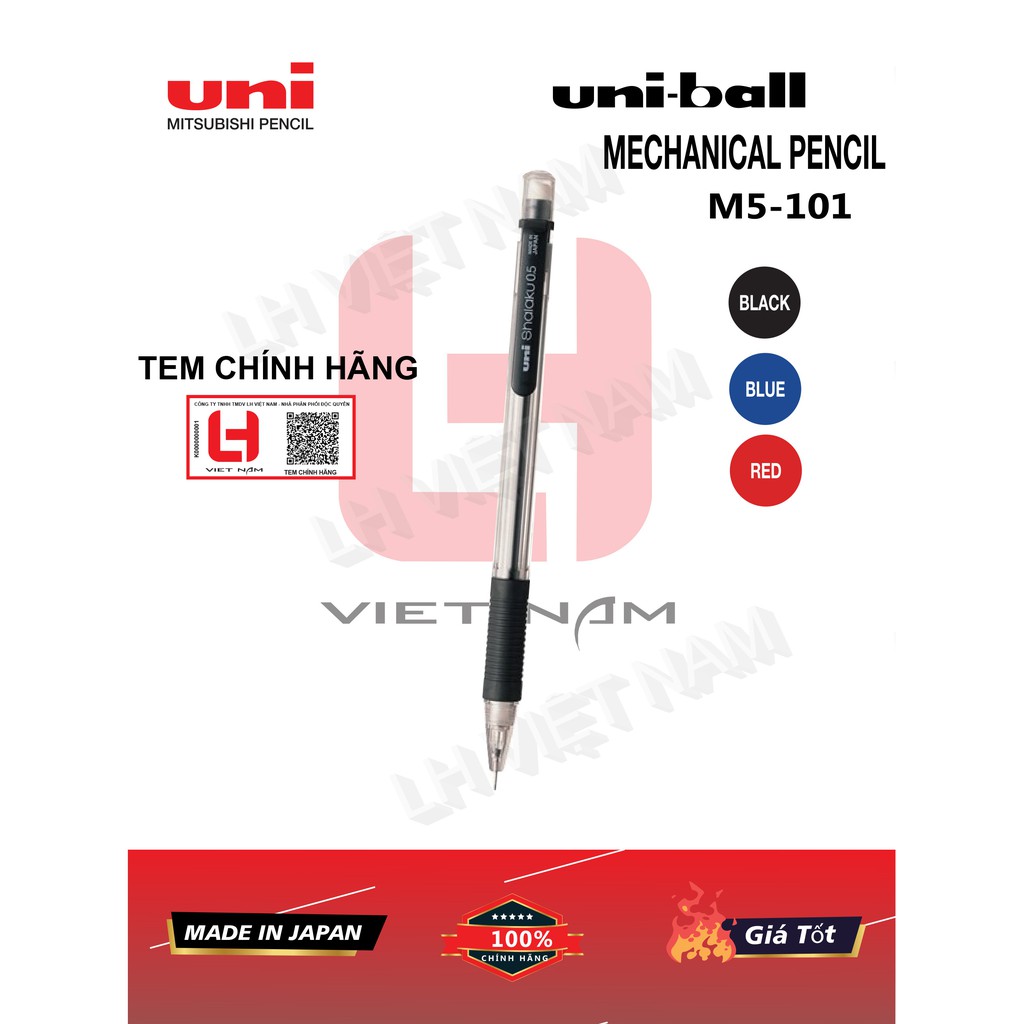 BÚT CHÌ BẤM UNI SHALAKU SHARP 0.5MM M5-101