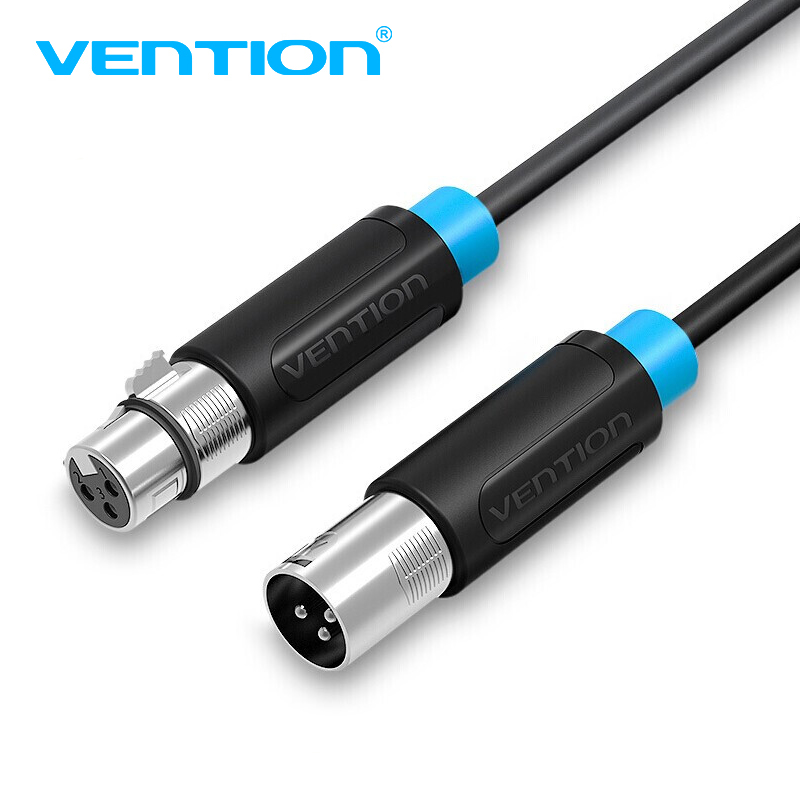 【COD】Vention XLR Cable Aux Cable Cannon Cable XLR Male to Female XLR Extension Cable for Microphone Mixer Stereo Camera Amplifier