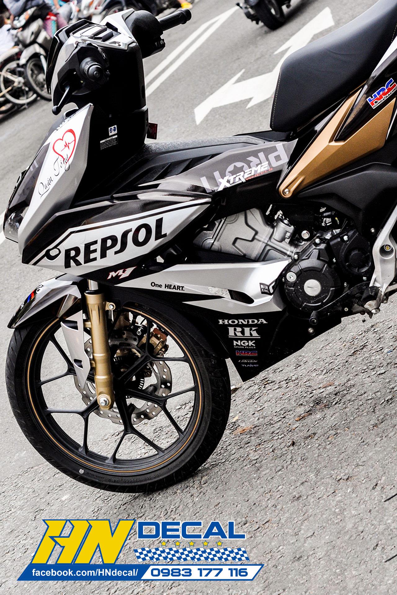 Tem Trùm Winner X Trắng Đen Repsol