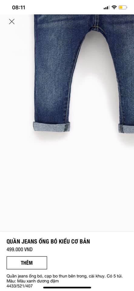 Quần bò Zara bé trai dư xịn