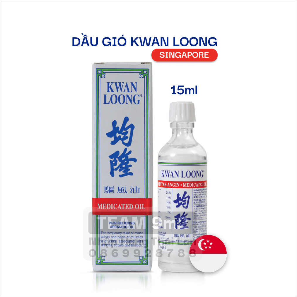 [100% AUTH] 🇸🇬 01 Chai Dầu Trắng Nóng và Thơm hiệu KWAN LOONG từ SINGAPORE - 15ml