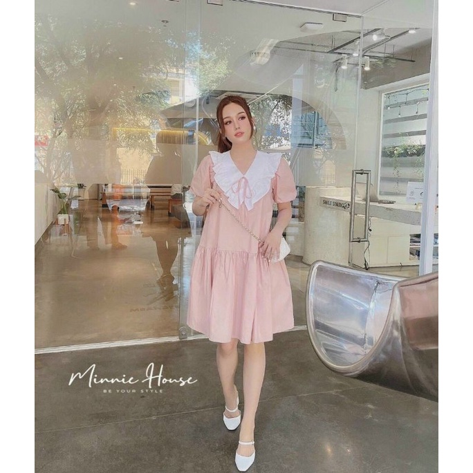 [HCM]Đầm baby doll cổ tiểu thư