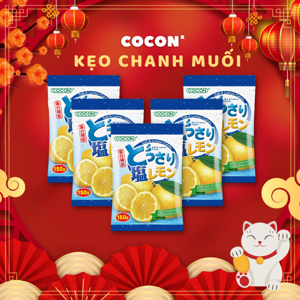 Combo 5 Gói Kẹo Chanh Muối Cocon (150g x 5gói)
