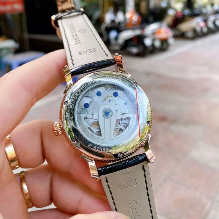 Đồng hồ Nam Patek 2 tim double máy nhật, nhiều màu lựa chọn, dòng cơ Automatic size 42mm